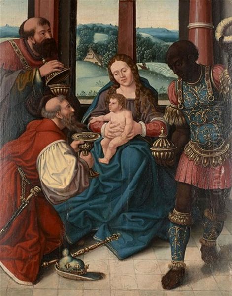 L'adoration Des Mages Oil Painting by Pieter Ii Coecke Van Aelst