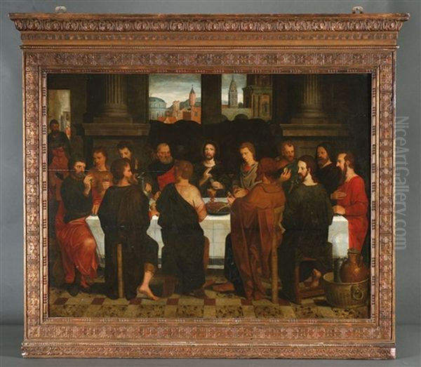 Das Letzte Abendmahl Oil Painting by Pieter Ii Coecke Van Aelst