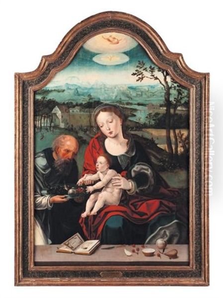 Vierge A L'enfant (collab. W/studio) Oil Painting by Pieter Ii Coecke Van Aelst