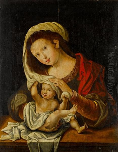 The Madonna And Child Oil Painting by Pieter Ii Coecke Van Aelst