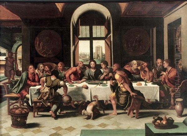The Last Supper Oil Painting by Pieter Ii Coecke Van Aelst