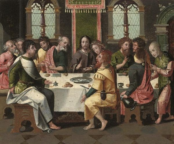 The Last Supper Oil Painting by Pieter Ii Coecke Van Aelst