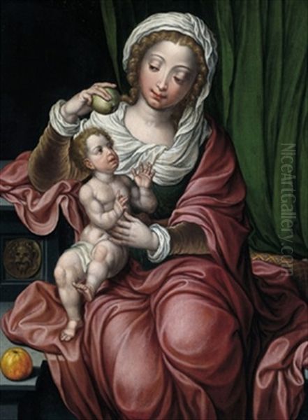 Maria Mit Dem Kind Oil Painting by Pieter Ii Coecke Van Aelst