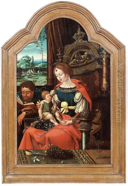 Die Heilige Familie Oil Painting by Pieter Ii Coecke Van Aelst