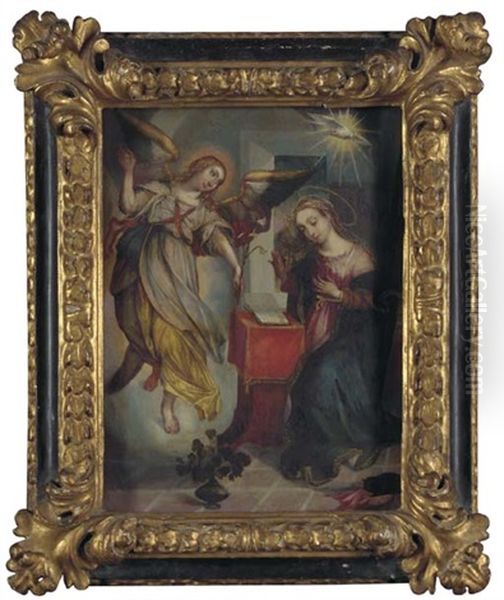 The Annunciation Oil Painting by Pieter Ii Coecke Van Aelst