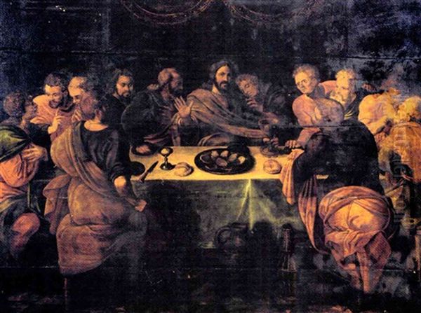 The Last Supper Oil Painting by Pieter Ii Coecke Van Aelst