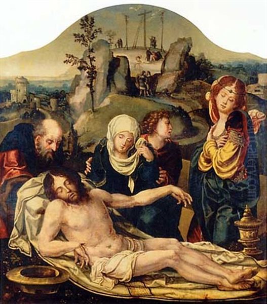 The Lamentation Oil Painting by Pieter Ii Coecke Van Aelst