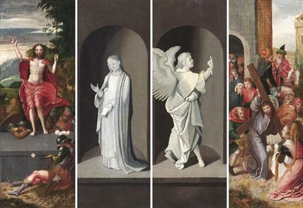 Die Verkundigung Oil Painting by Pieter Ii Coecke Van Aelst