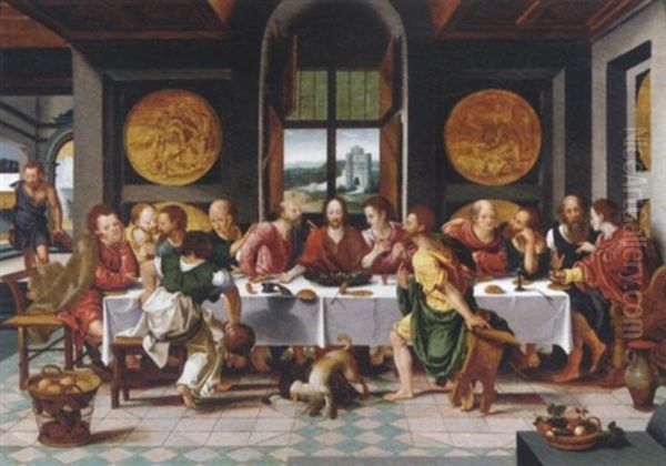 The Last Supper Oil Painting by Pieter Ii Coecke Van Aelst
