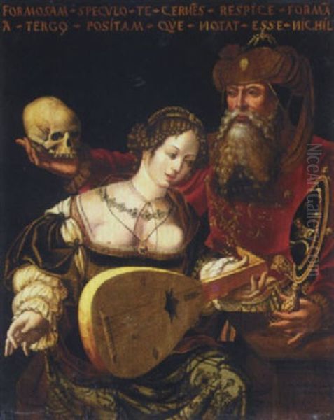 An Allegory Of The Transience Of Earthly Beauty Oil Painting by Pieter Ii Coecke Van Aelst