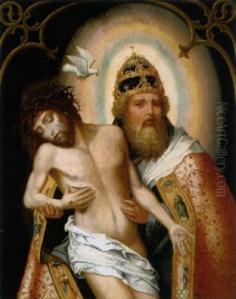 Die Dreifaltigkeit Oil Painting by Pieter Ii Coecke Van Aelst