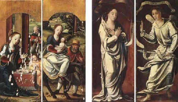 The Nativity Oil Painting by Pieter Ii Coecke Van Aelst