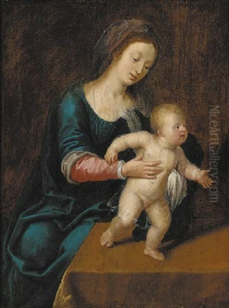 The Virgin And Child Oil Painting by Pieter Ii Coecke Van Aelst