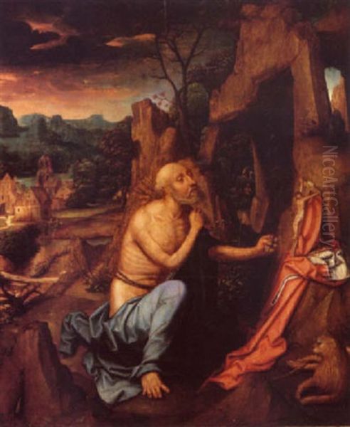 San Jeronimo Oil Painting by Pieter Ii Coecke Van Aelst