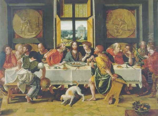 The Last Supper Oil Painting by Pieter Ii Coecke Van Aelst