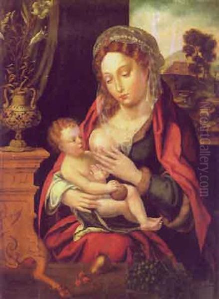 Maria Lactans Oil Painting by Pieter Ii Coecke Van Aelst