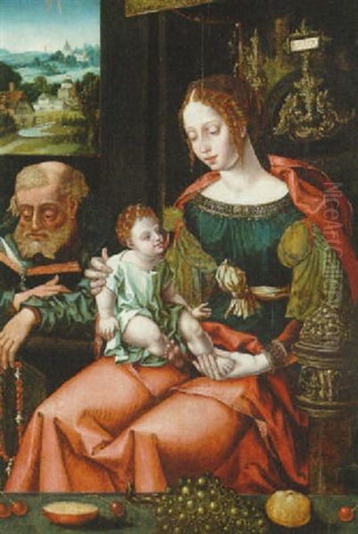 The Holy Family Oil Painting by Pieter Ii Coecke Van Aelst