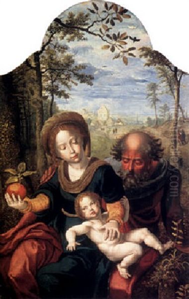 The Holy Family Oil Painting by Pieter Ii Coecke Van Aelst