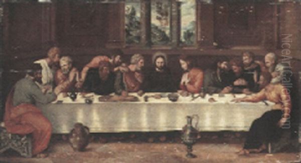 The Last Supper Oil Painting by Pieter Ii Coecke Van Aelst