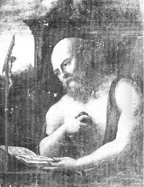 Saint Jerome En Priere Oil Painting by Pieter Ii Coecke Van Aelst