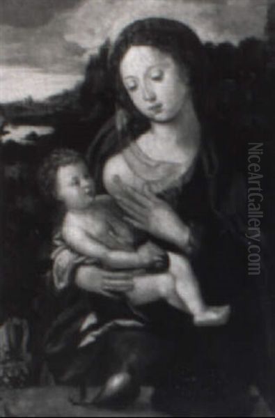 Madonna And Child Oil Painting by Pieter Ii Coecke Van Aelst