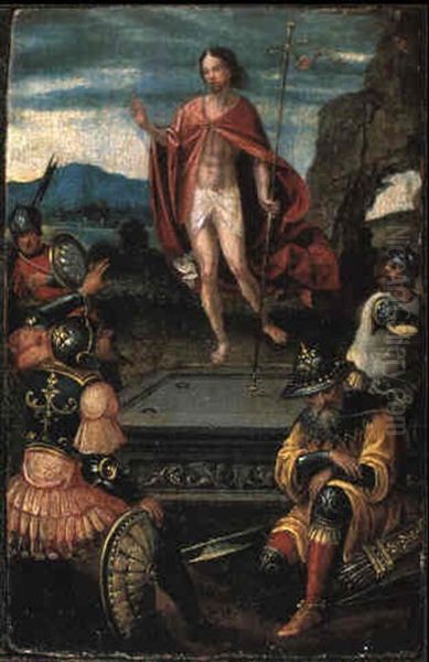 Die Auferstehung Christi Oil Painting by Pieter Ii Coecke Van Aelst