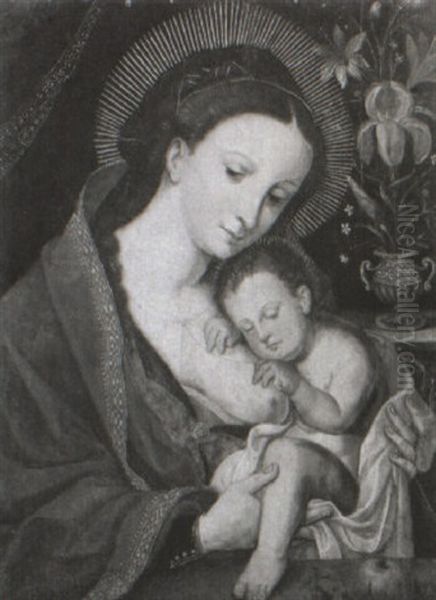 The Madonna And Child Oil Painting by Pieter Ii Coecke Van Aelst