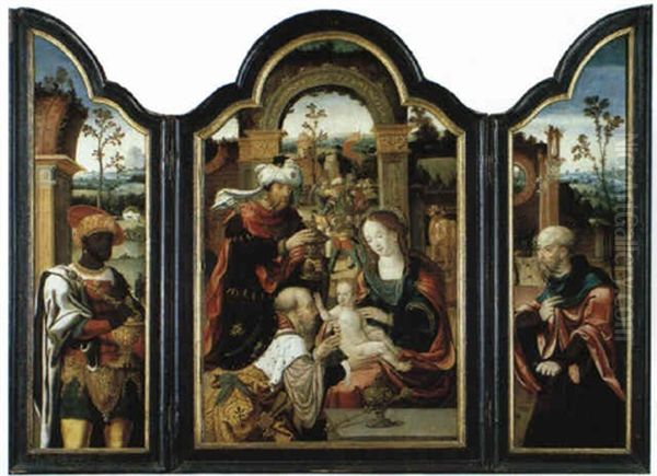 L'adoration Des Mages Oil Painting by Pieter Ii Coecke Van Aelst