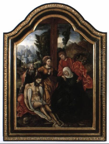 La Deploration Sur Le Corps Du Christ Mort Oil Painting by Pieter Ii Coecke Van Aelst