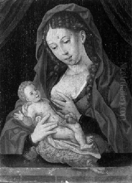 The Virgin And Child Oil Painting by Pieter Ii Coecke Van Aelst