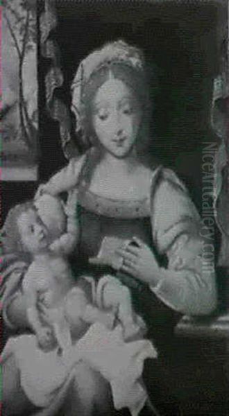 Vierge A L'enfant Oil Painting by Pieter Ii Coecke Van Aelst