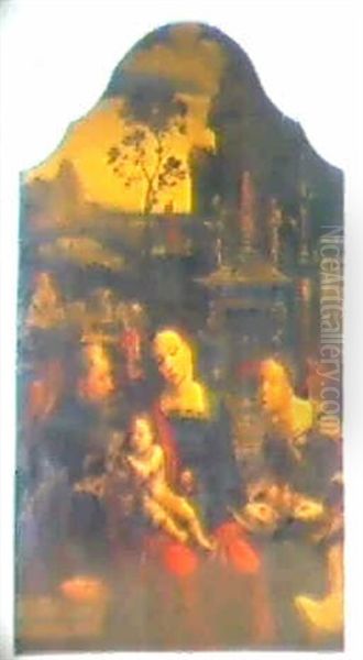The Holy Family Oil Painting by Pieter Ii Coecke Van Aelst