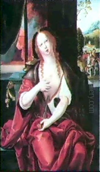 Lucretia Oil Painting by Pieter Ii Coecke Van Aelst