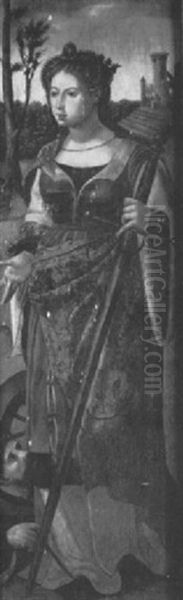 The Wing Of A Triptych Oil Painting by Pieter Ii Coecke Van Aelst