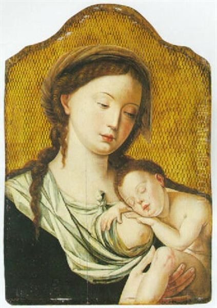 The Madonna And Child Oil Painting by Pieter Ii Coecke Van Aelst
