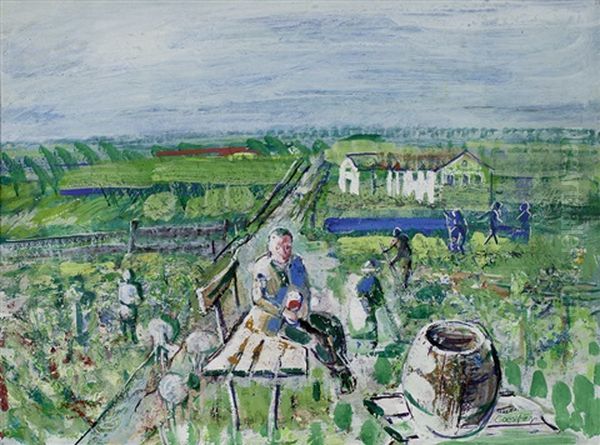 Der Betrunkene Huter Oil Painting by Oskar Coester