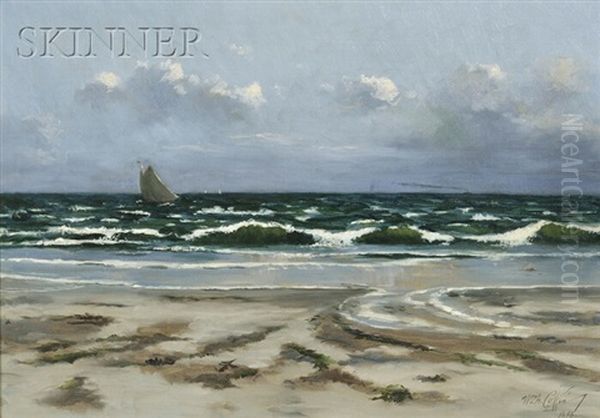 Full Sails On A Breezy Day Oil Painting by William Anderson Coffin