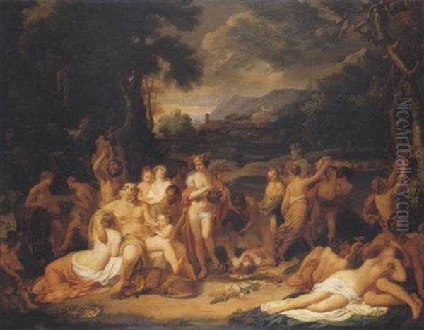 Baccanale Oil Painting by Francesco Coghetti