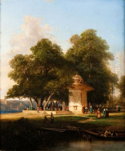 Les Eaux Douces D'asie Oil Painting by Jules Louis Phillipe Coignet