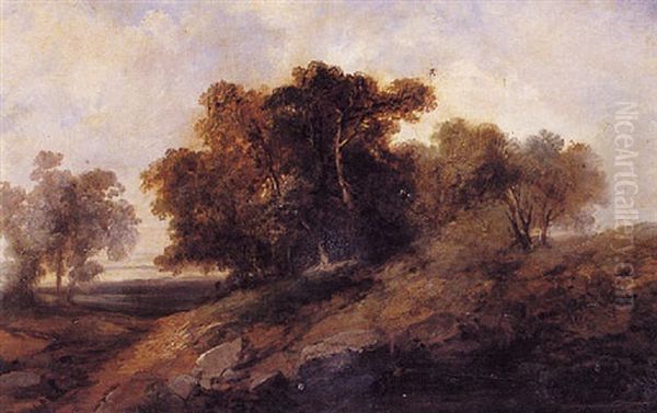 Paysage Oil Painting by Jules Louis Phillipe Coignet