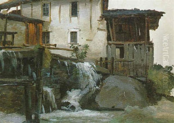 Etudes De Maisons Italiennes Oil Painting by Jules Louis Phillipe Coignet
