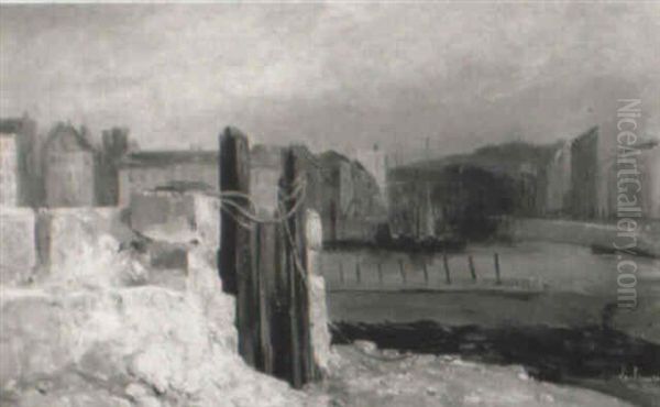 Le Havre Oil Painting by Jules Louis Phillipe Coignet