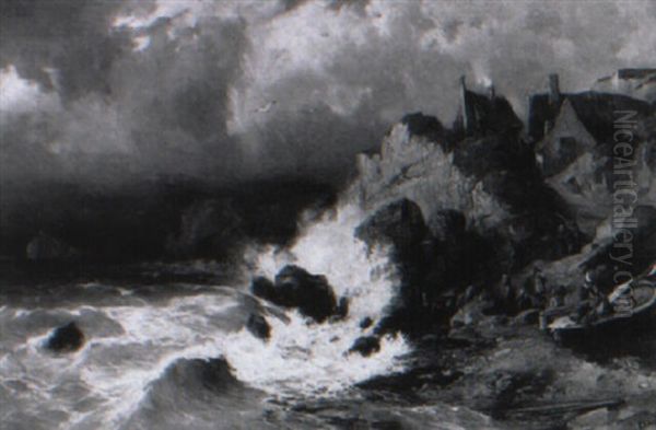 Le Retour De La Peche Oil Painting by Jules Louis Phillipe Coignet