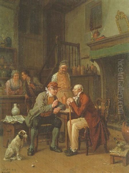 Les Politiques Oil Painting by Jan David Col