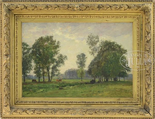 Pastoral Landscape Oil Painting by Joseph Foxcroft Cole