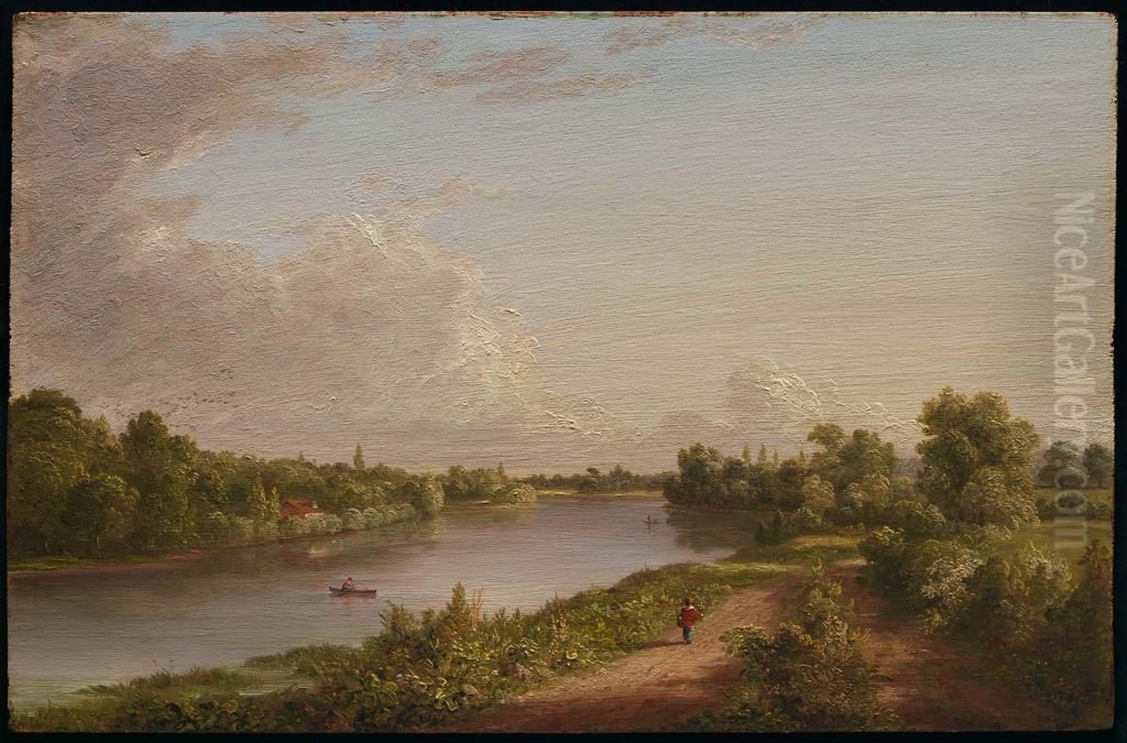 View Of The Thames Oil Painting by Thomas Cole