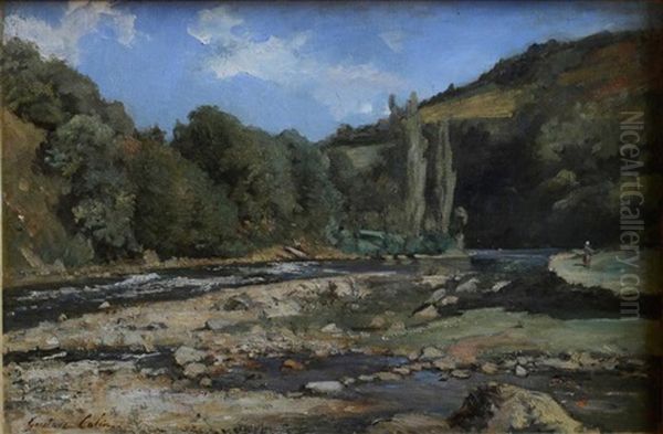 Paysage Des Pyrenees Oil Painting by Gustave Colin