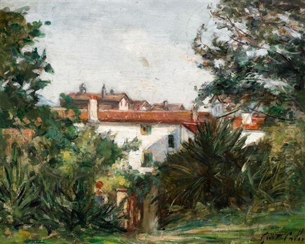 Der Garten Des Kunstlers In Ciboure Oil Painting by Gustave Colin