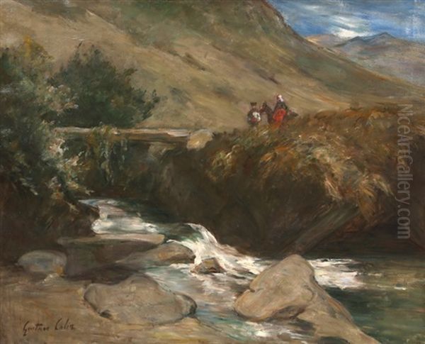 Le Pont Oil Painting by Gustave Colin