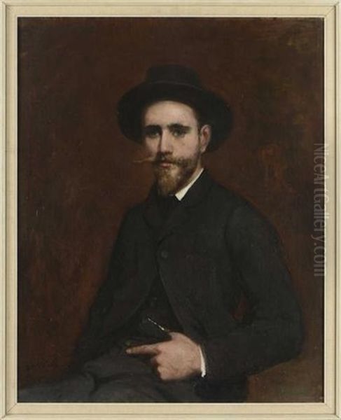 Autoportrait Presume Du Peintre Oil Painting by Gustave Colin